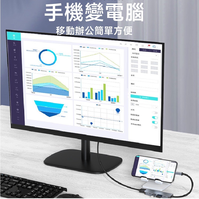 QIU 五合一Hub 集線器HDMI 擴展器 拓展塢 Type-C 拓展塢 usb 擴充槽 USB3.0-細節圖4