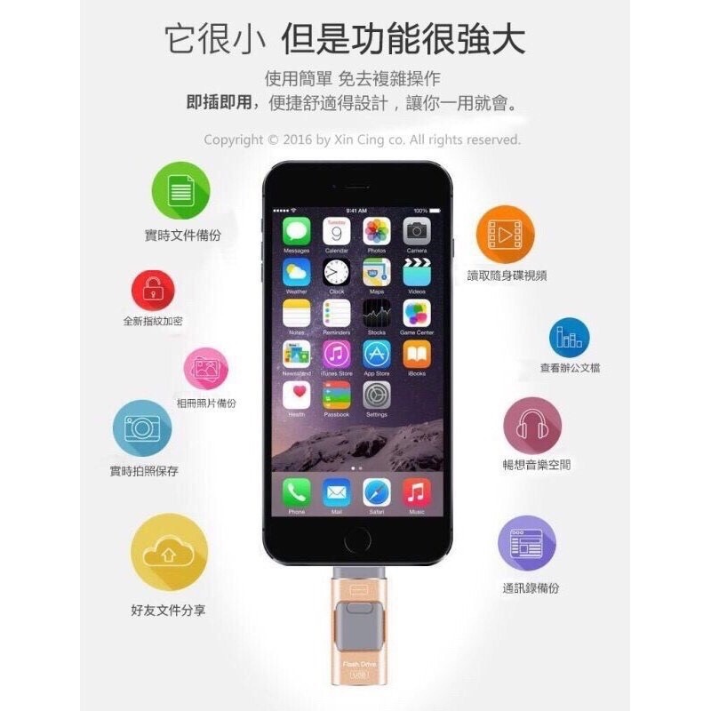 【QIU快速出貨】口袋相簿  手機隨身碟 iphone usb 隨身碟 三合一隨身碟 蘋果隨身碟 otg 備份 QIU-細節圖5