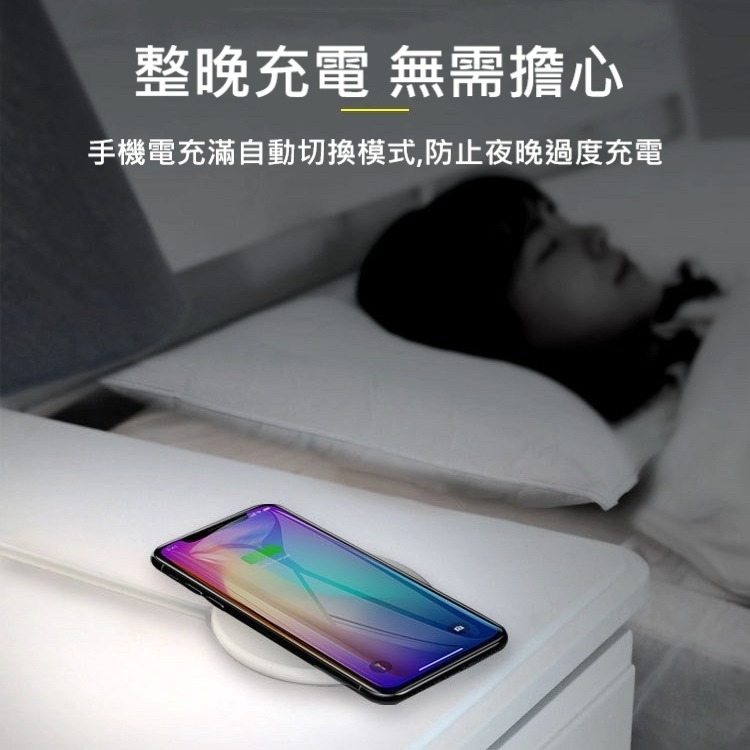 【QIU快速出貨】極簡無線充電盤 15W 無線充電 無線充電盤 iphone 安卓無線充電 無線快充充電盤 手機充電盤-細節圖6