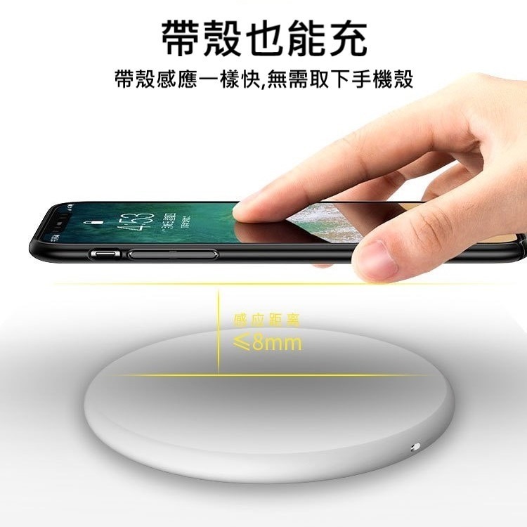 【QIU快速出貨】極簡無線充電盤 15W 無線充電 無線充電盤 iphone 安卓無線充電 無線快充充電盤 手機充電盤-細節圖7