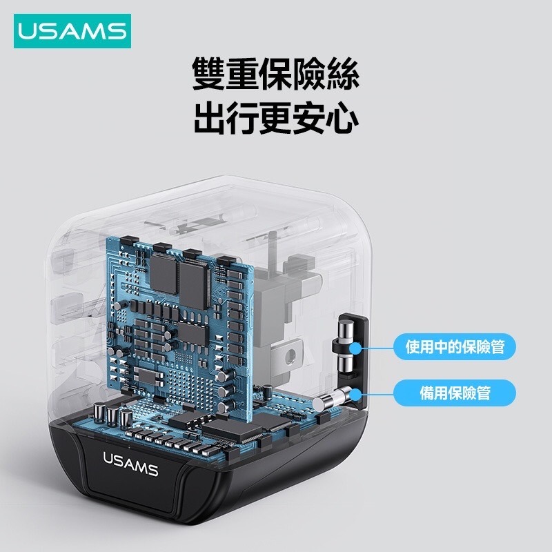 【QIU】萬國插頭旅行充電器 雙USB 電源適配器插座轉換器 適用美規/中規/歐規/英規/澳規USAMS-細節圖4