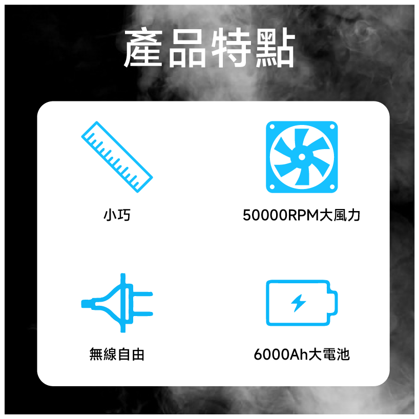 【QIU】黑旋風無線手持吸塵器 可吹可吸大風量 家車兩用吹吸塵器 充電吸塵器 吹吸兩用 車載吸塵器CF08-細節圖8