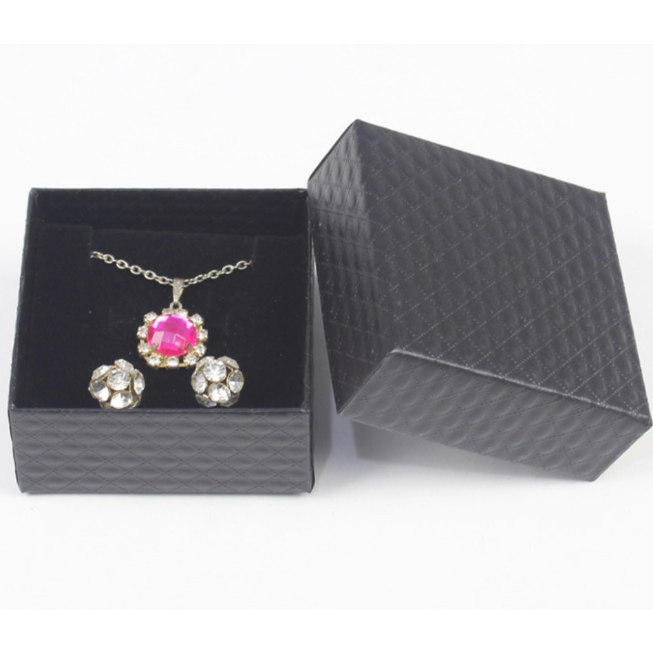 <快速出貨>  鑽石紋/萊尼紋/平面珠光  耳釘盒/戒指盒 飾品盒 禮盒 紙盒 戒指 耳環 耳釘 項鏈 吊墜-細節圖5