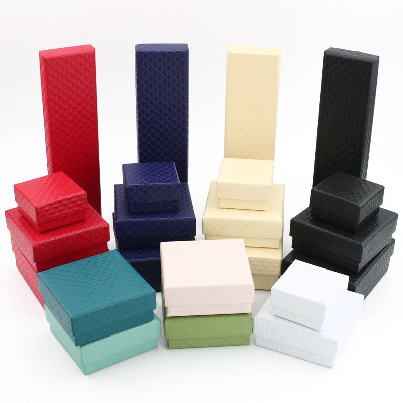 <快速出貨>  鑽石紋/萊尼紋/平面珠光  耳釘盒/戒指盒 飾品盒 禮盒 紙盒 戒指 耳環 耳釘 項鏈 吊墜-細節圖7