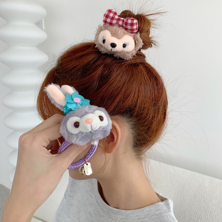 #現貨 可愛史黛拉  達菲熊 立體髮圈髮飾-細節圖9
