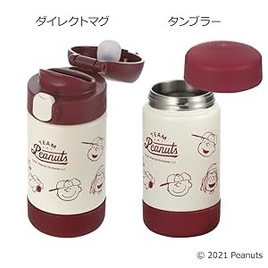 日本 Richell 利其爾 大飲口兩用不鏽鋼杯 160 | 240ml 史努比-細節圖2