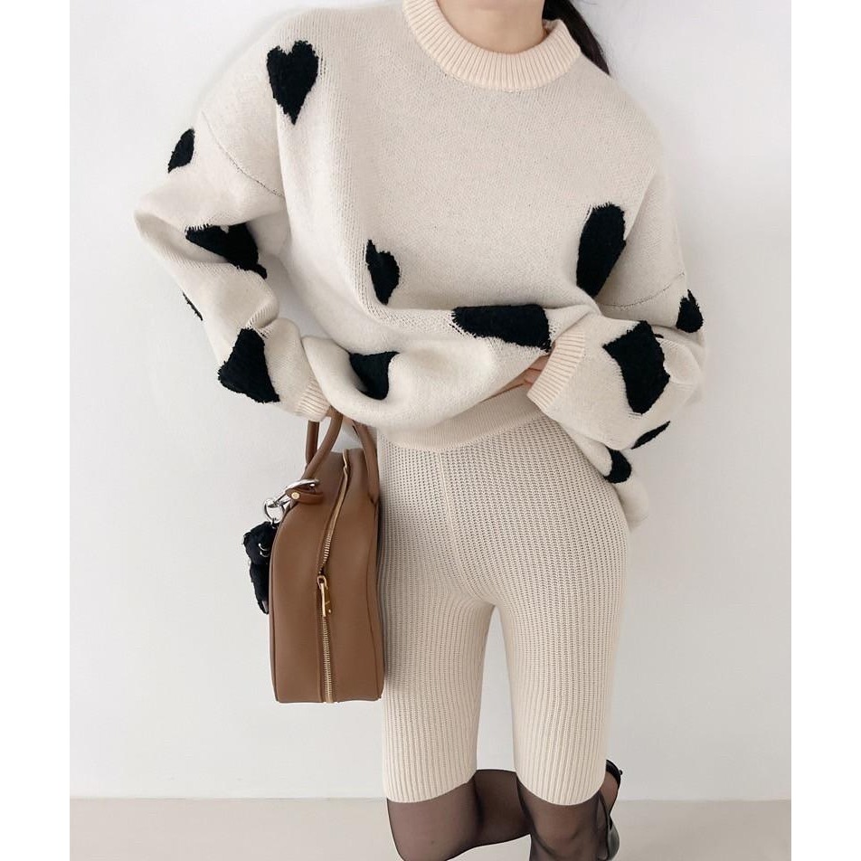 #韓國女裝 🇰🇷寬鬆慵懶愛心毛衣-細節圖3