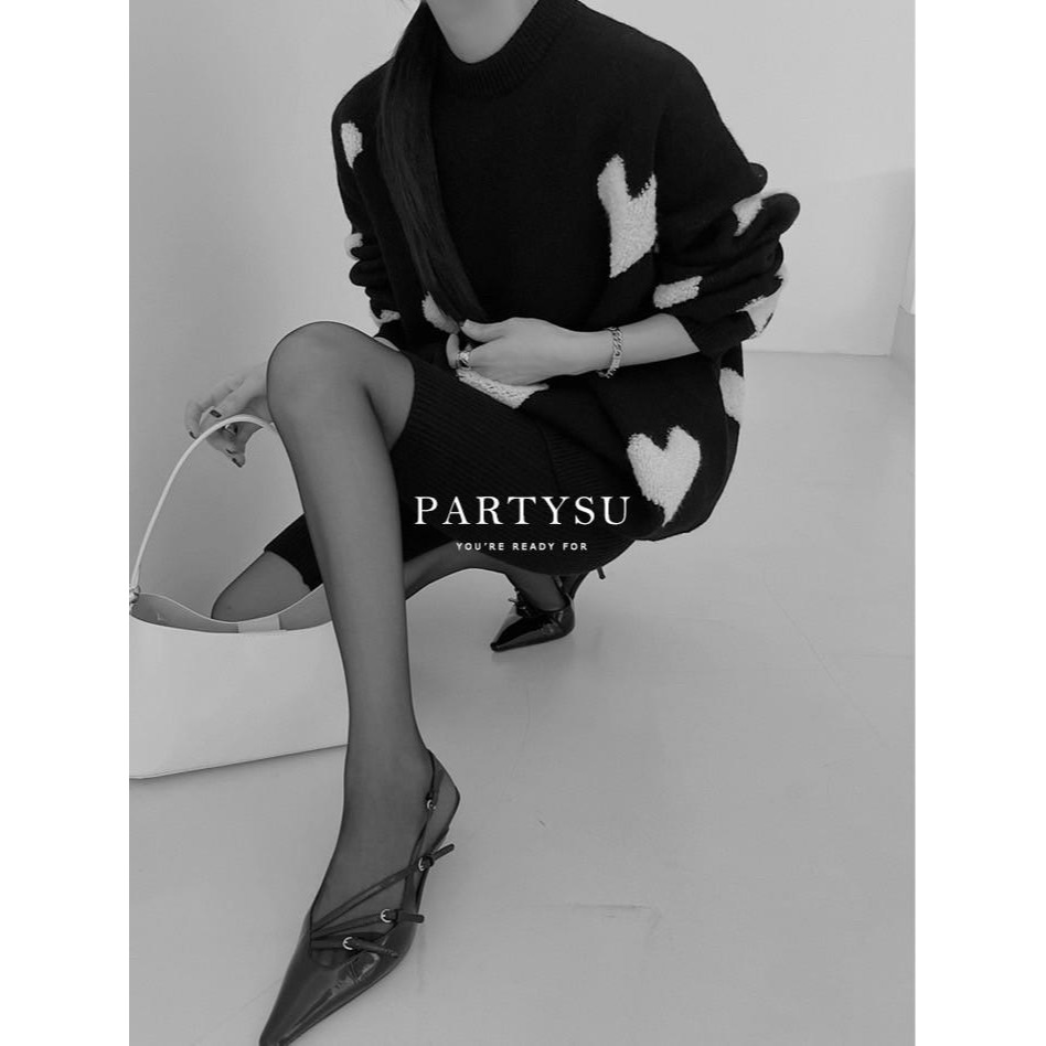 #韓國女裝 🇰🇷寬鬆慵懶愛心毛衣-細節圖5