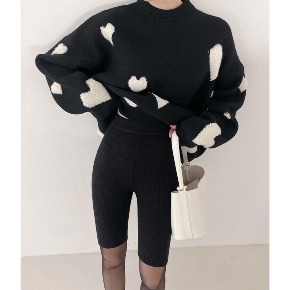 #韓國女裝 🇰🇷寬鬆慵懶愛心毛衣-細節圖8