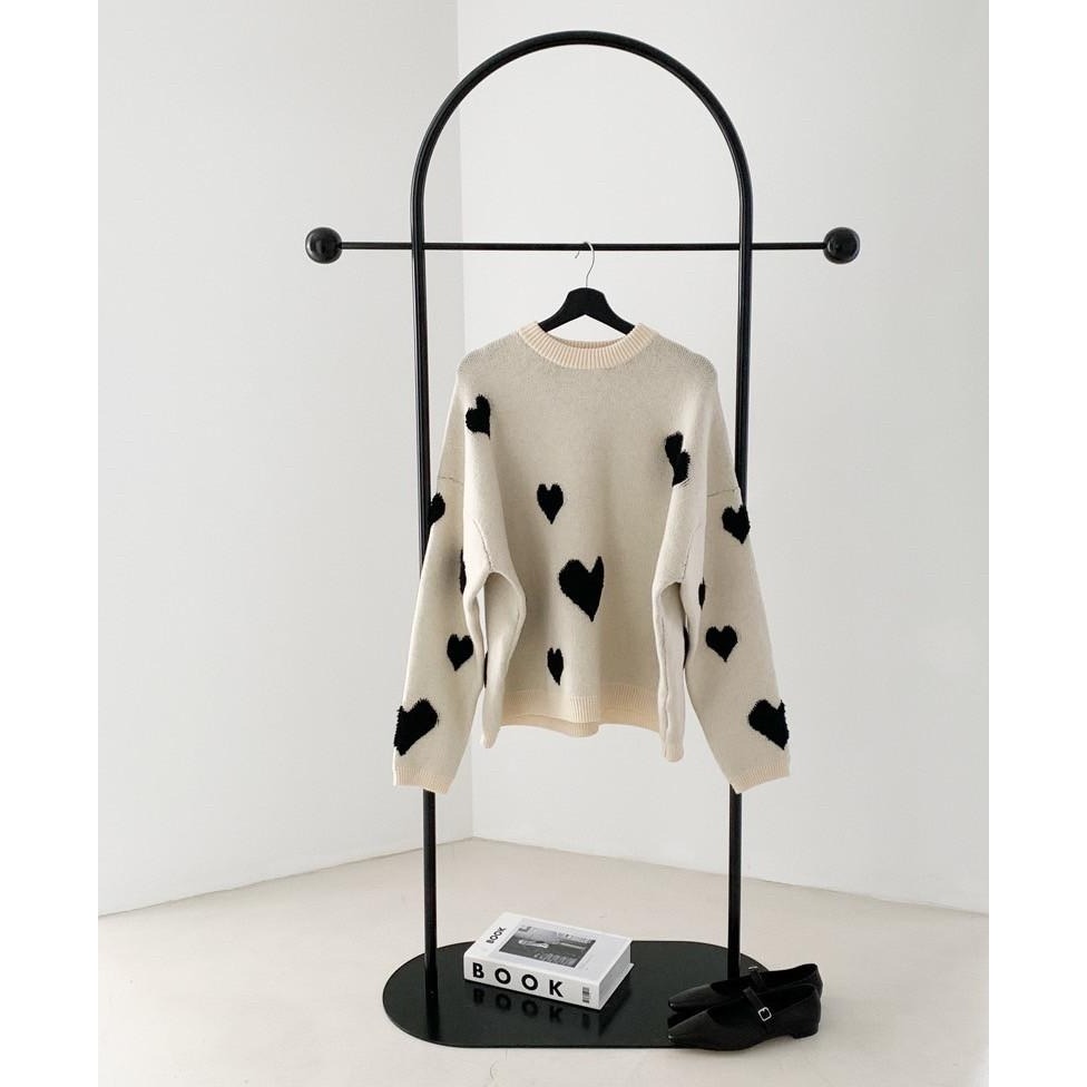 #韓國女裝 🇰🇷寬鬆慵懶愛心毛衣-細節圖10