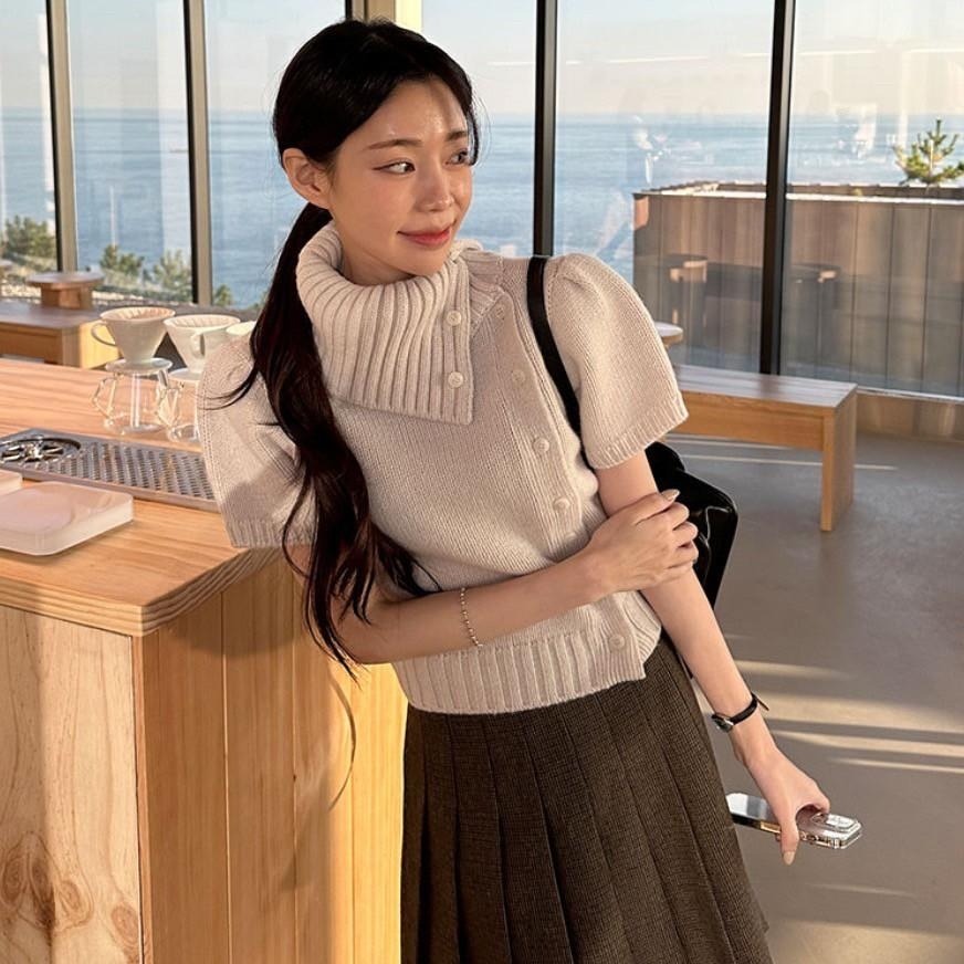 #韓國女裝  🇰🇷氣質質感針織上衣-細節圖5