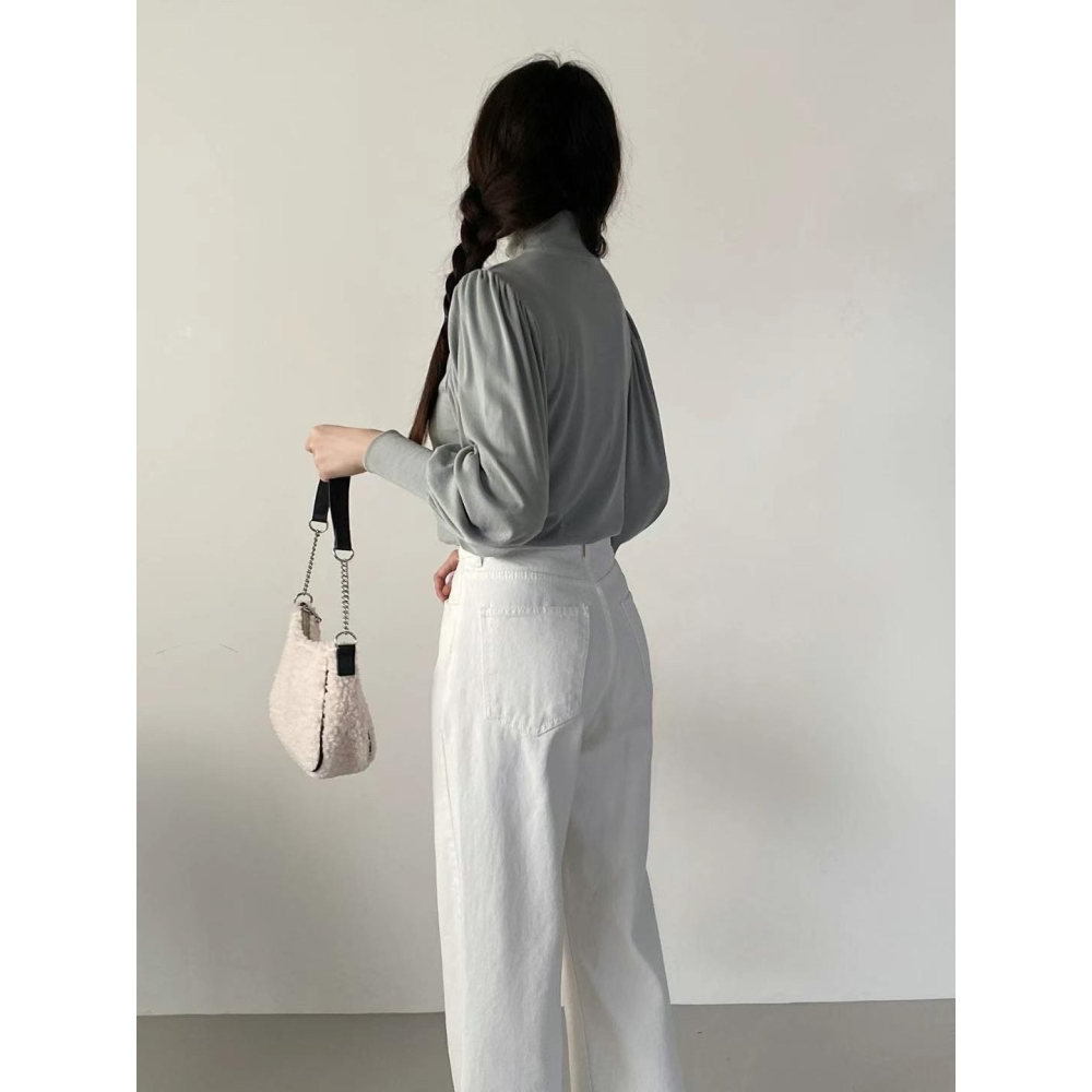 #韓國女裝 🇰🇷澎袖造型高領衣-細節圖4