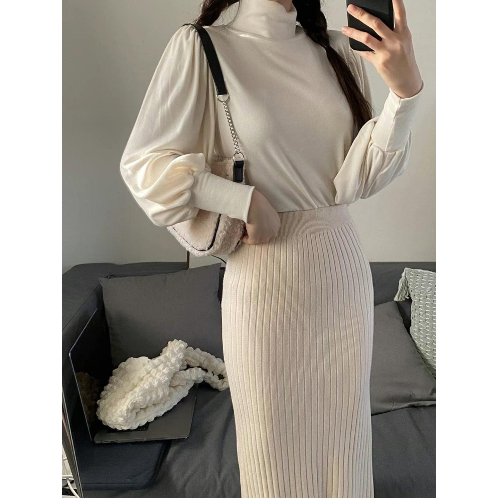 #韓國女裝 🇰🇷澎袖造型高領衣-細節圖7