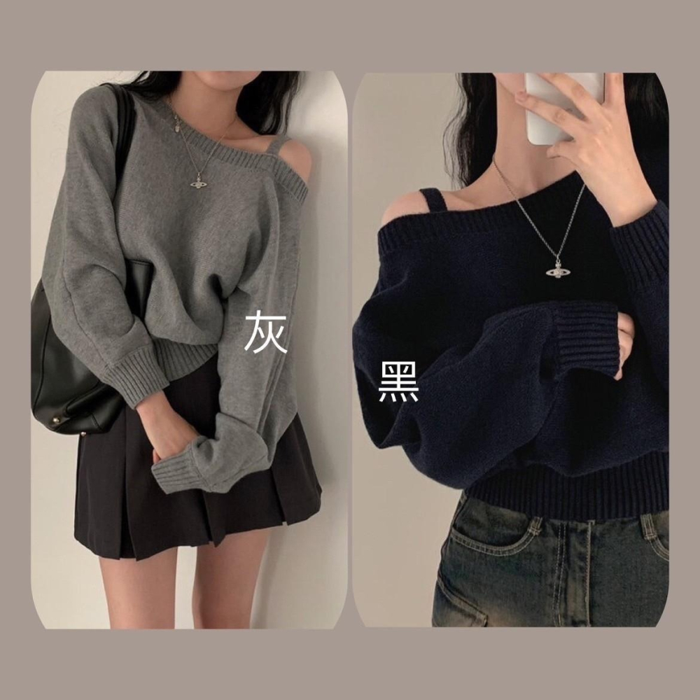#韓國女裝  🇰🇷挖肩造型針織衣-細節圖5