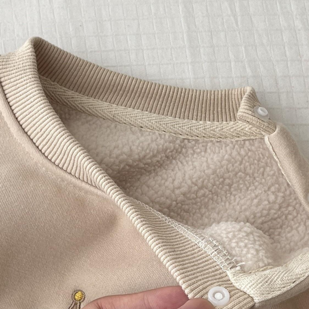 #韓版童裝 #冬季新款    #kids #baby  韓版毛毛可愛爬服（含帽子）-細節圖7