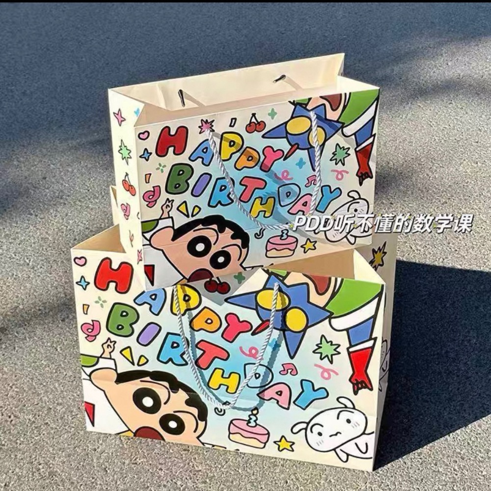 『𝑴𝒆𝒐𝒘𝑺𝑻𝑶𝑹𝑬✨』蠟筆小新禮品袋 手提袋 高顏值禮袋-規格圖5