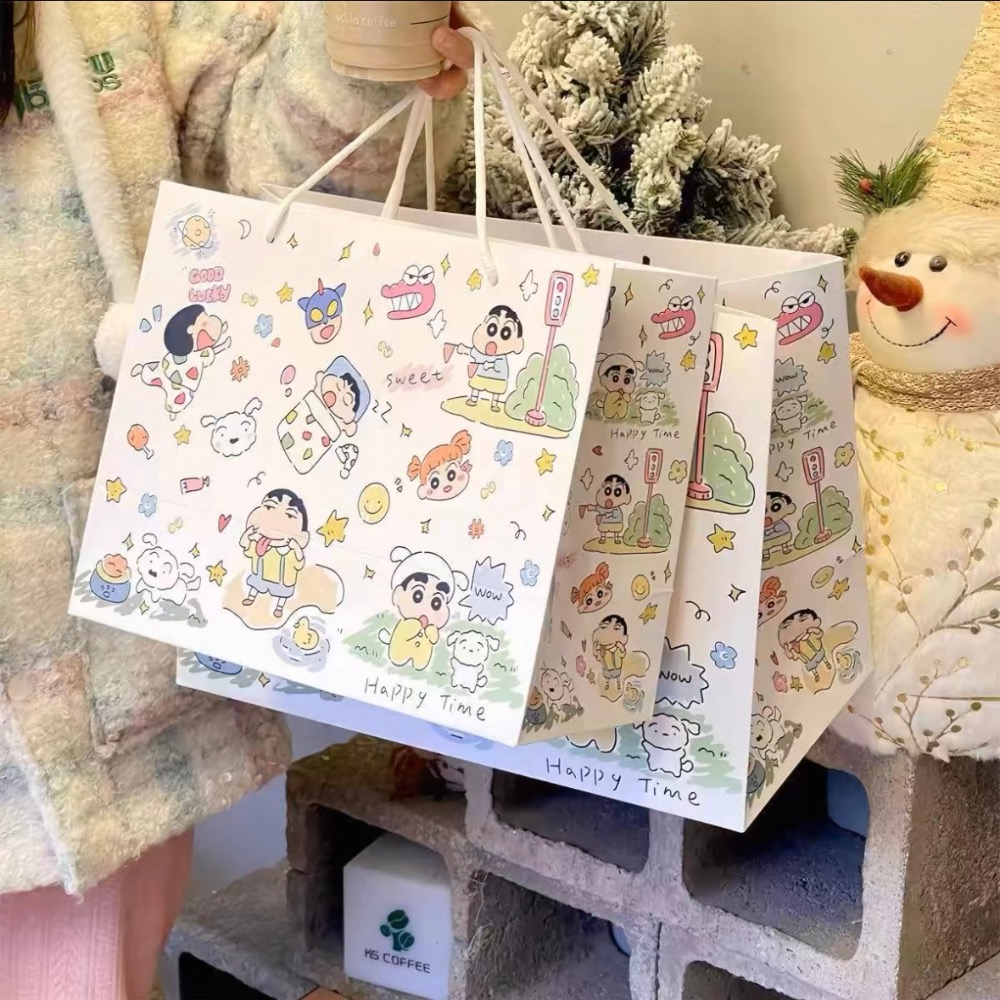 『𝑴𝒆𝒐𝒘𝑺𝑻𝑶𝑹𝑬✨』蠟筆小新禮品袋 手提袋 大容量禮袋-細節圖4