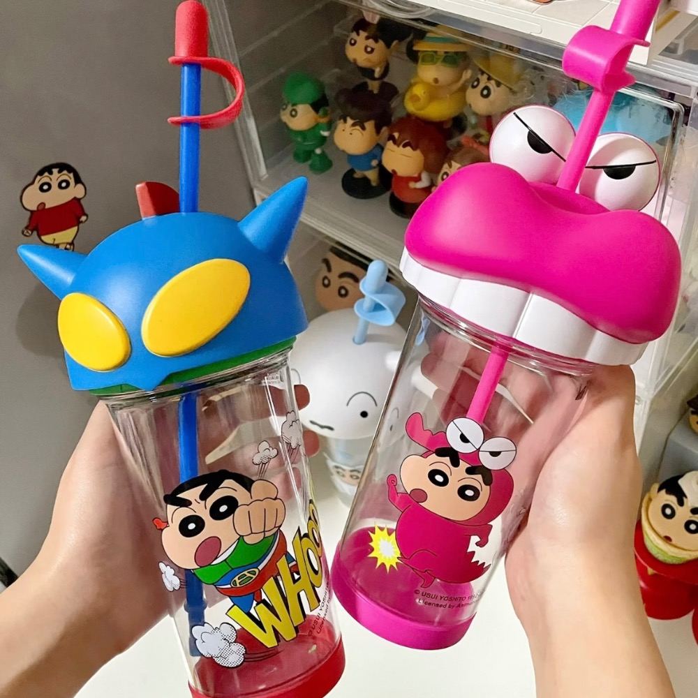 『𝑴𝒆𝒐𝒘𝑺𝑻𝑶𝑹𝑬✨』蠟筆小新水杯 蠟筆小新杯子 顏值水杯 塑膠吸管杯子✨-細節圖3