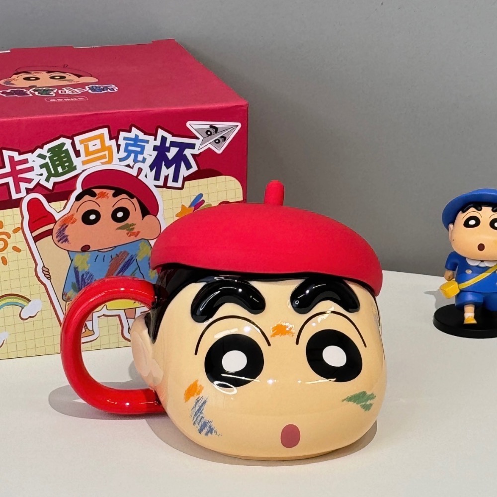 『𝑴𝒆𝒐𝒘𝑺𝑻𝑶𝑹𝑬正版聯名✨』蠟筆小新陶瓷馬克杯 530ml 可愛馬克杯 精美馬克杯✨-細節圖3