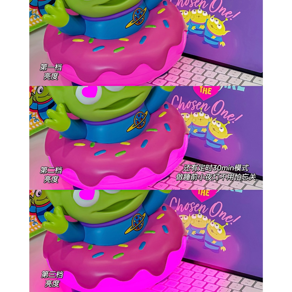 『𝑴𝒆𝒐𝒘𝑺𝑻𝑶𝑹𝑬正版聯名✨』三眼怪心動甜甜圈擺件 手動控制檔數✨-細節圖3