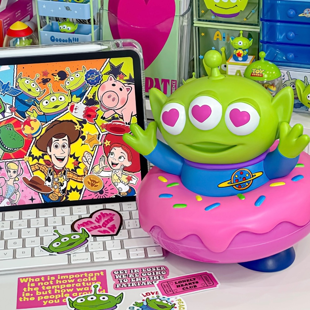 『𝑴𝒆𝒐𝒘𝑺𝑻𝑶𝑹𝑬正版聯名✨』三眼怪心動甜甜圈擺件 手動控制檔數✨-細節圖6