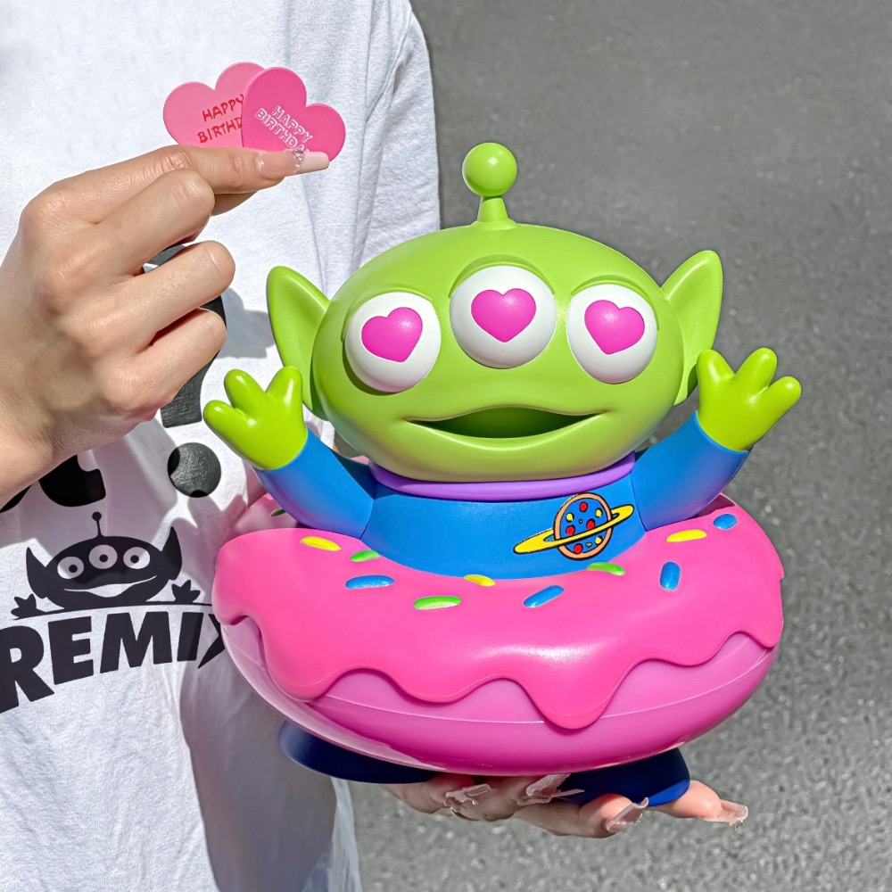 『𝑴𝒆𝒐𝒘𝑺𝑻𝑶𝑹𝑬正版聯名✨』三眼怪心動甜甜圈擺件 手動控制檔數✨-規格圖7