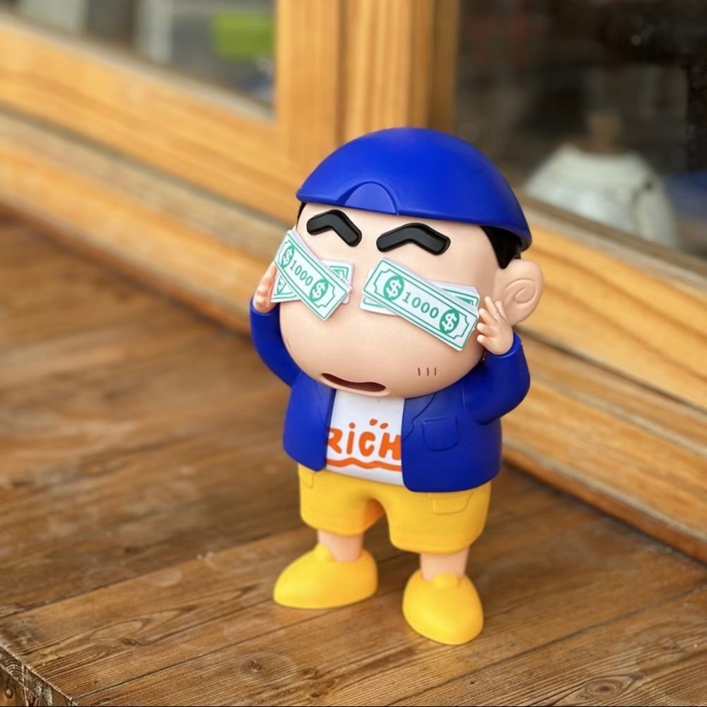 『𝑴𝒆𝒐𝒘𝑺𝑻𝑶𝑹𝑬✨』 土豪小新 美金小新 小新存錢罐只進不出 可愛擺件🤍-細節圖3