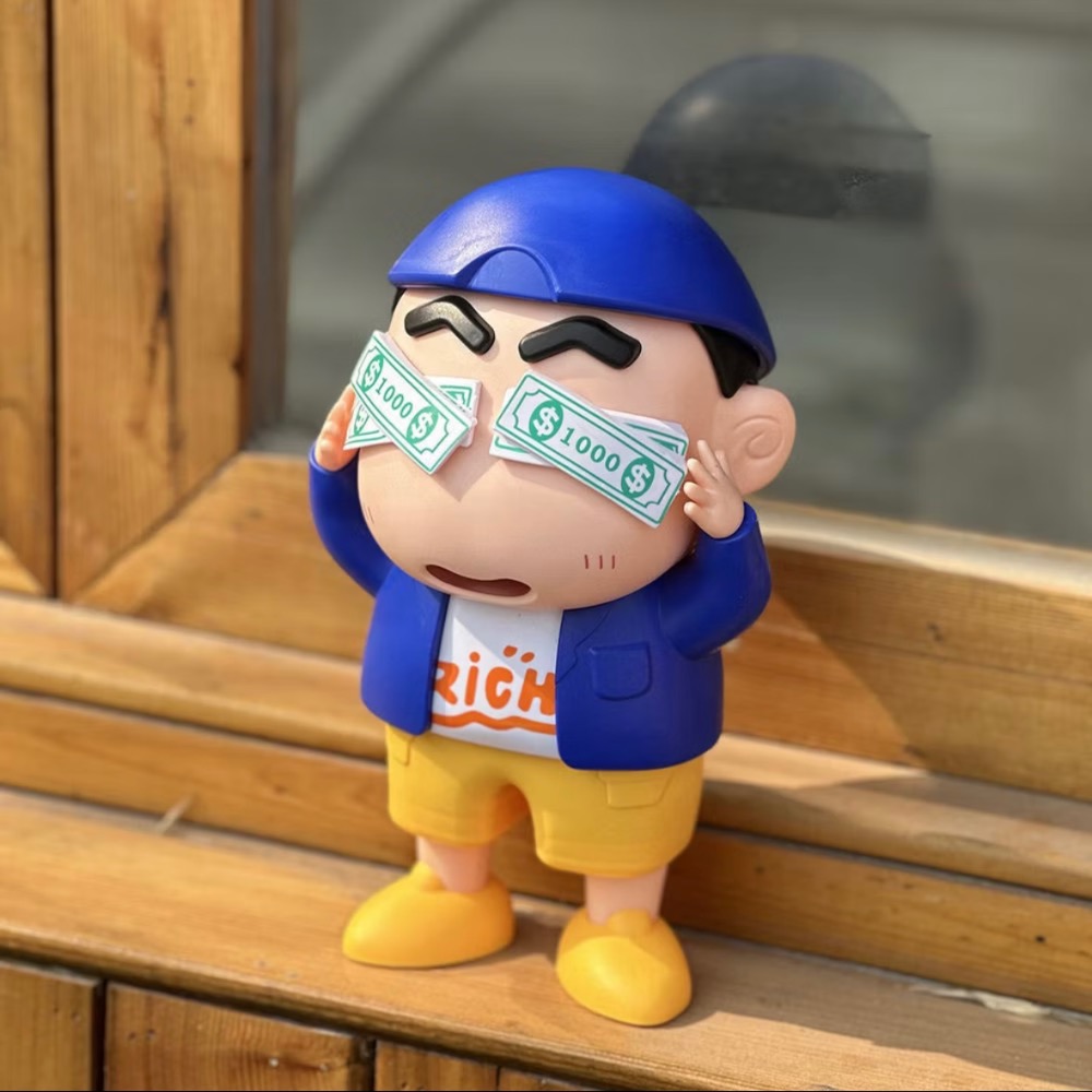 『𝑴𝒆𝒐𝒘𝑺𝑻𝑶𝑹𝑬✨』 土豪小新 美金小新 小新存錢罐只進不出 可愛擺件🤍-細節圖4