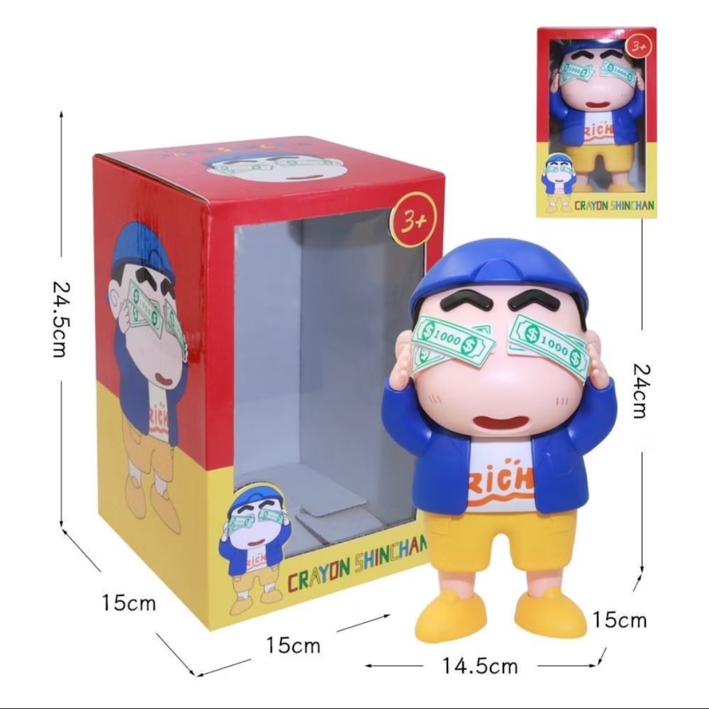 『𝑴𝒆𝒐𝒘𝑺𝑻𝑶𝑹𝑬✨』 土豪小新 美金小新 小新存錢罐只進不出 可愛擺件🤍-細節圖6