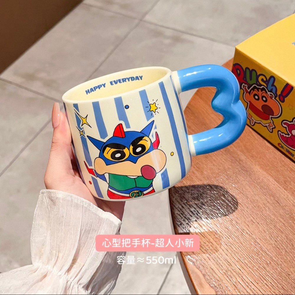 『𝑴𝒆𝒐𝒘𝑺𝑻𝑶𝑹𝑬✨』 蠟筆小新馬克杯 情侶馬克杯 可愛馬克杯 五款可選 高顏值馬克杯 杯子❤️-規格圖9