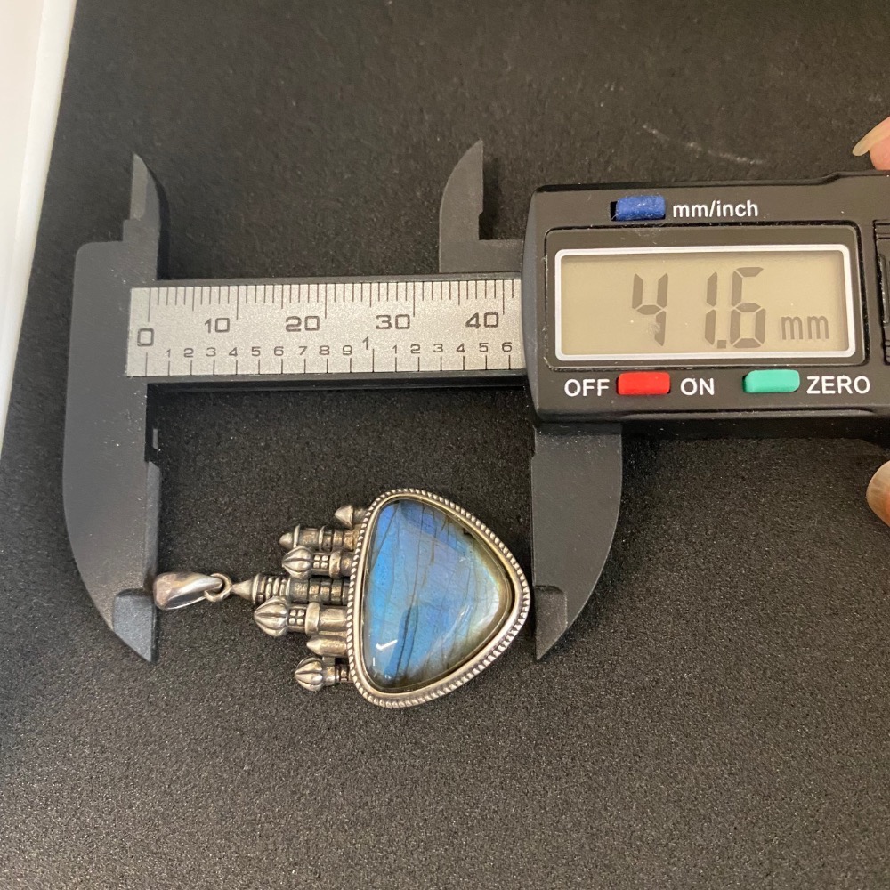 藍色拉長石 藍色城堡拉長石 藍色拉長石城堡款 藍色拉長石吊墜-細節圖3