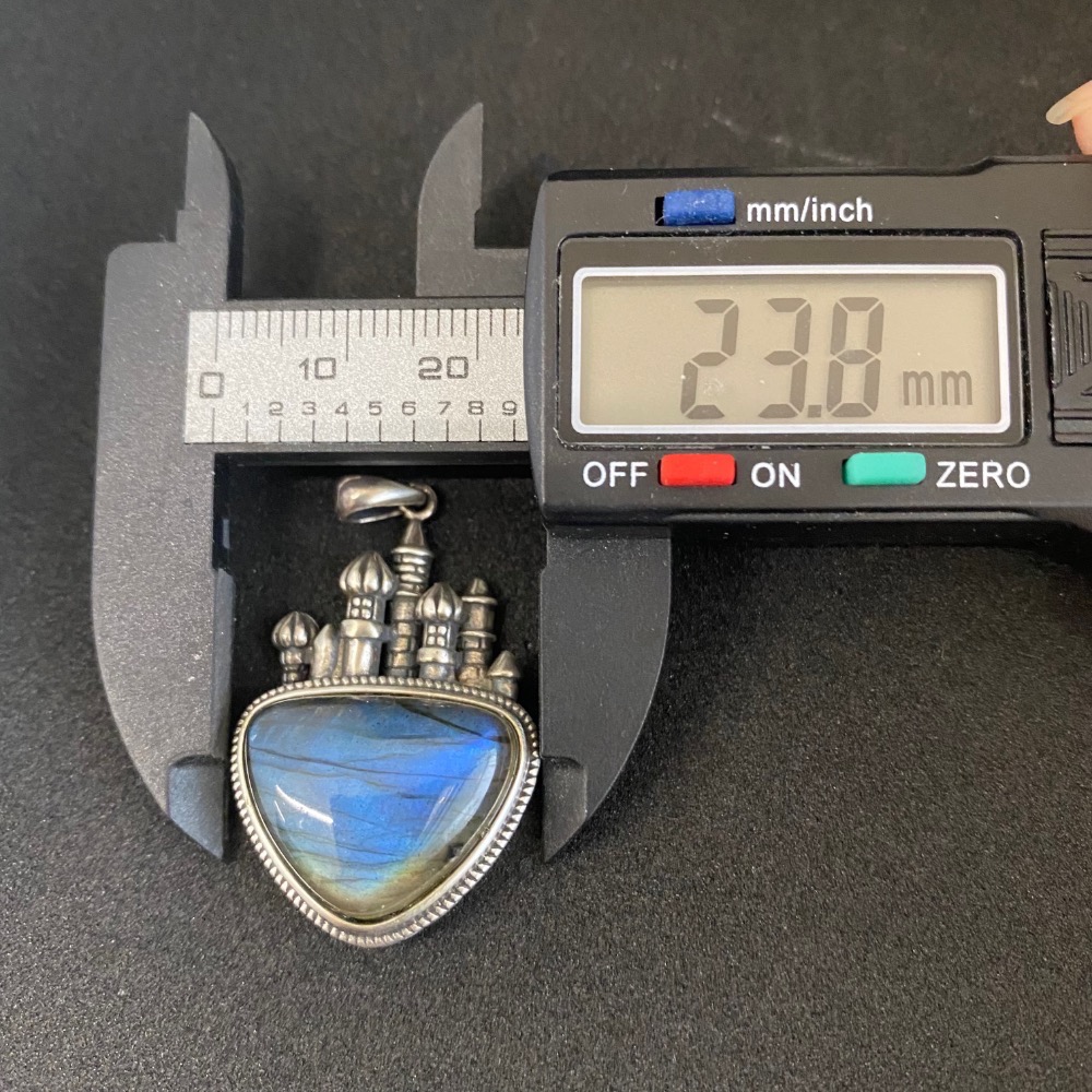 藍色拉長石 藍色城堡拉長石 藍色拉長石城堡款 藍色拉長石吊墜-細節圖5