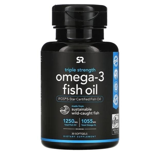 免運✅魚油🐠Sports Research Omega-3深海魚油膠囊🐟1250mg 180粒 野生阿拉斯加鱈魚油DHA-細節圖4