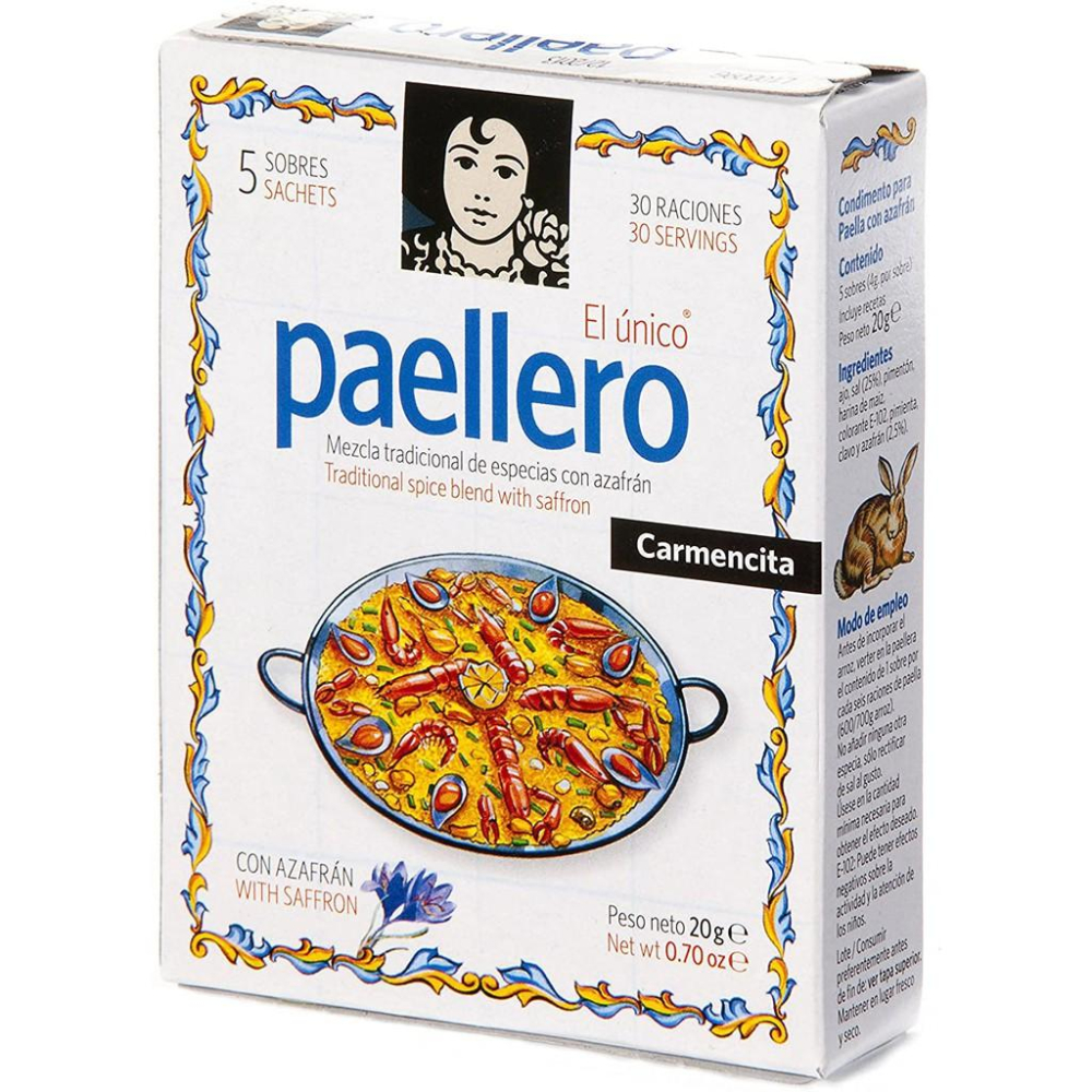 🌈西班牙海鮮飯料理 海鮮飯香料粉 料理香料 Paella Carmencita Paellero 30人份 含有番紅花-細節圖2