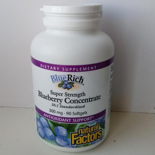 🍇自然要素Natural Factors BlueRich 超強力濃縮 藍莓膠囊，500mg，90粒 加拿大原裝