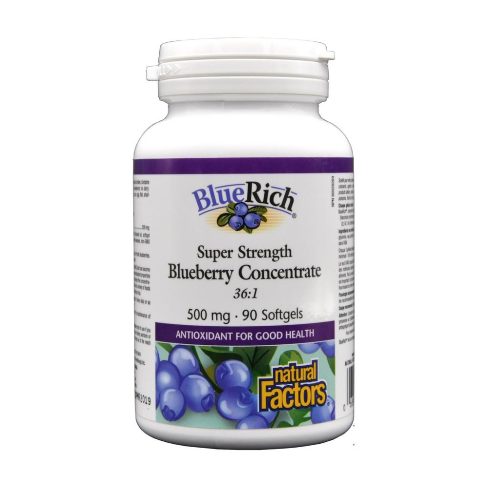 🍇自然要素Natural Factors BlueRich 超強力濃縮 藍莓膠囊，500mg，90粒 加拿大原裝-細節圖3