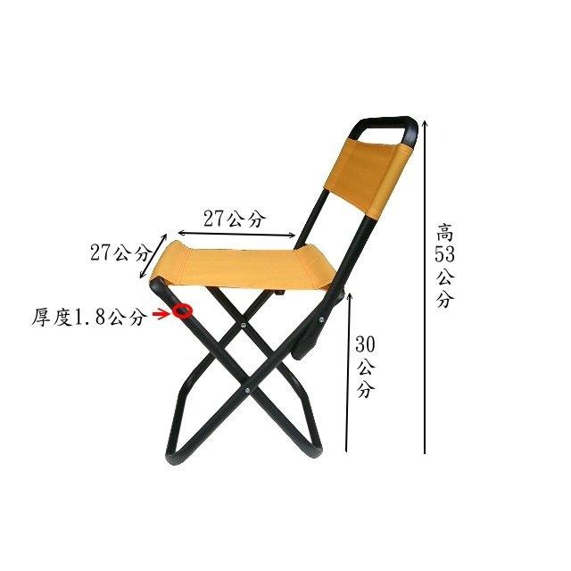 【童軍椅 大型】(橘色) 休閒椅.摺疊椅.折合椅 椅子 露營折疊椅 露營椅子 戶外折疊椅【安安大賣場】-細節圖2