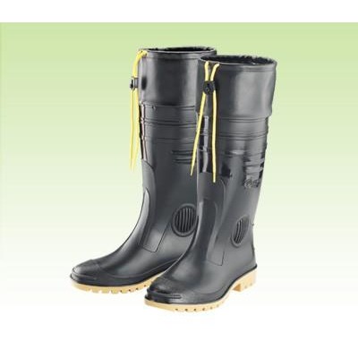 【雨鞋 雨鞋男 登山雨鞋】長筒雨鞋 皇力牌雨鞋 高級男用全長雙色雨鞋-護口型(加長皮套)工作雨鞋 高筒雨鞋【安安大賣場】-細節圖4