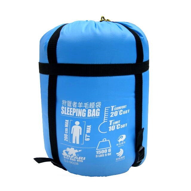 DJ-9028 狩獵者羊毛睡袋｜冬季加厚保暖 附枕頭 成人登山露營旅行睡袋【安安大賣場】-細節圖2