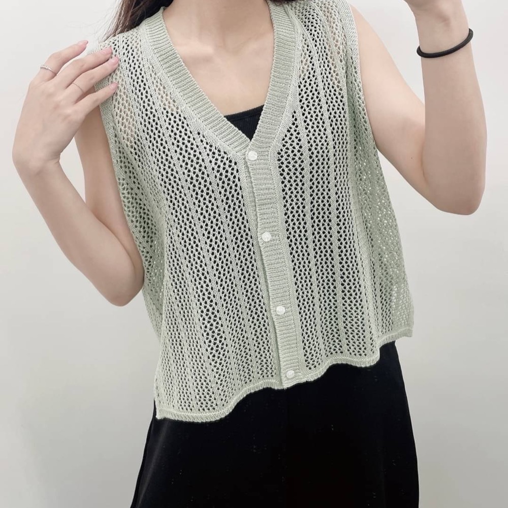 涼感紗針織背心-細節圖2