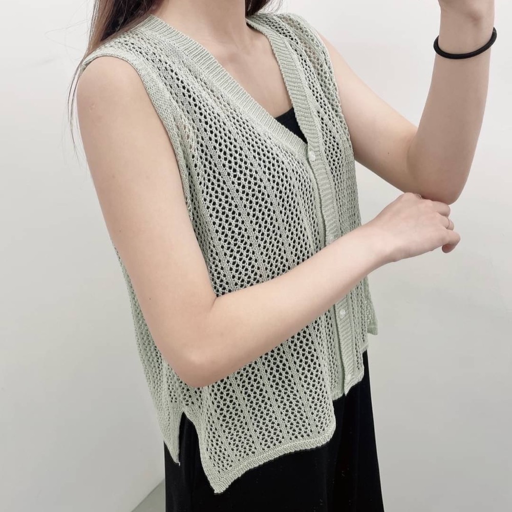 涼感紗針織背心-細節圖3