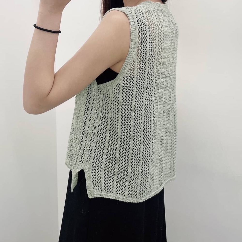 涼感紗針織背心-細節圖4