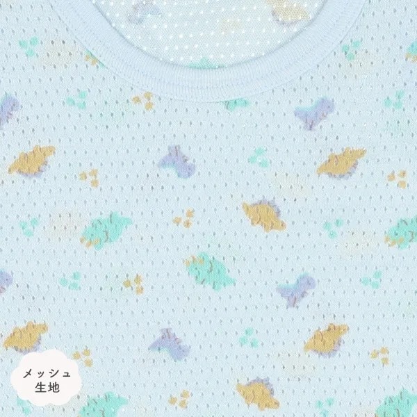 日本西松屋｜恐龍西瓜車車網眼無袖包屁衣-三件組 童裝 日本代購-細節圖4