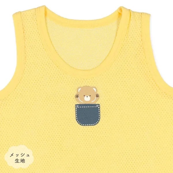 日本西松屋｜可愛動物網眼無袖包屁衣-三件組 童裝 日本代購-細節圖2