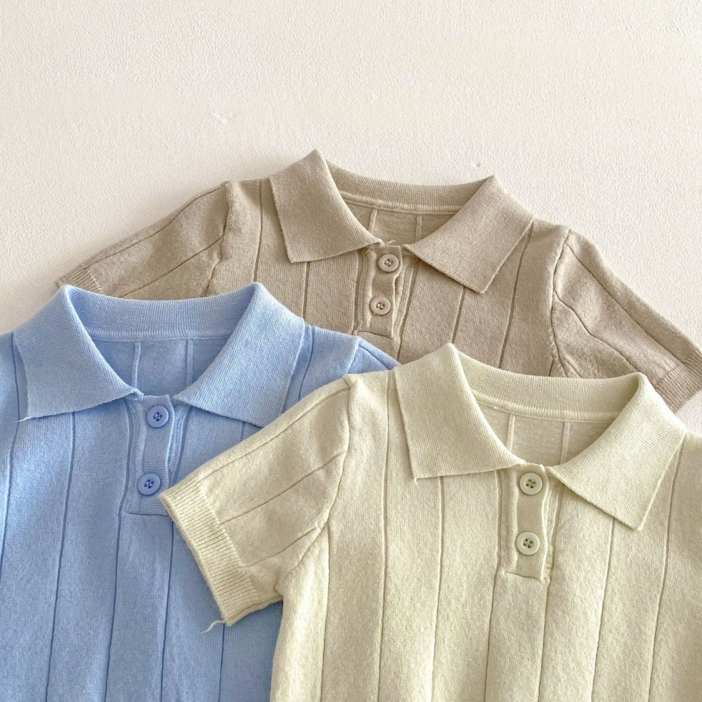 家長會長風翻領薄款針織衫 童裝 男童上衣 女童上衣 女寶上衣 男寶上衣 寶寶上衣 兒童上衣-細節圖3