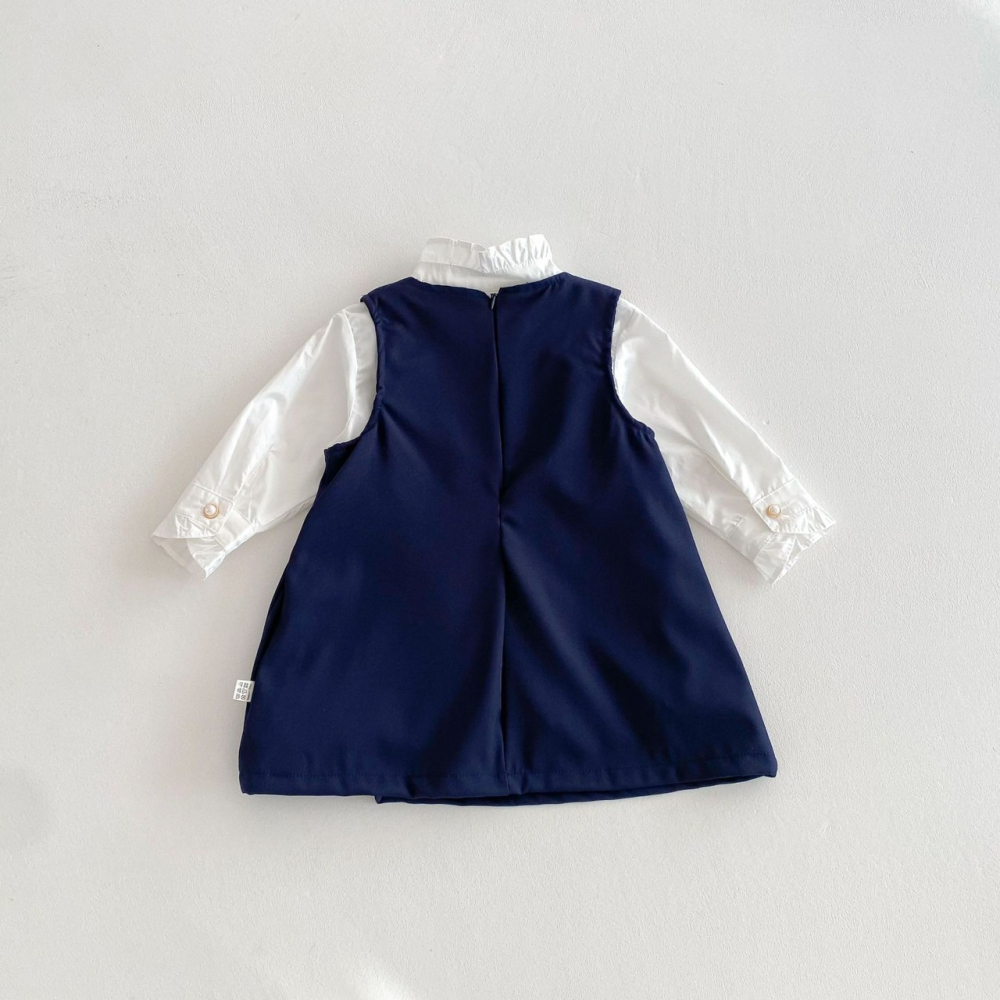 學院風連身裙 童裝 女童洋裝 女寶洋裝 寶寶洋裝 兒童洋裝 女童裙子 女寶裙子 寶寶裙子 兒童裙子-細節圖2