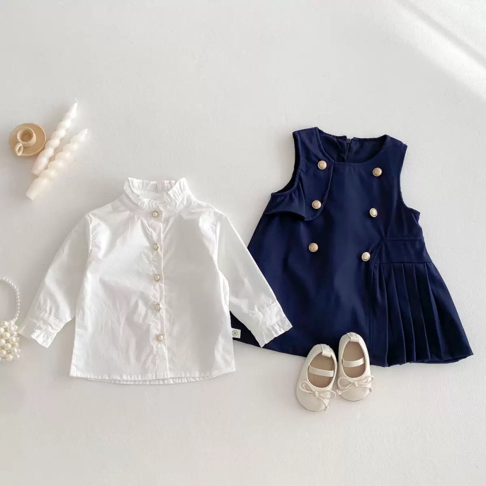 學院風連身裙 童裝 女童洋裝 女寶洋裝 寶寶洋裝 兒童洋裝 女童裙子 女寶裙子 寶寶裙子 兒童裙子-細節圖3