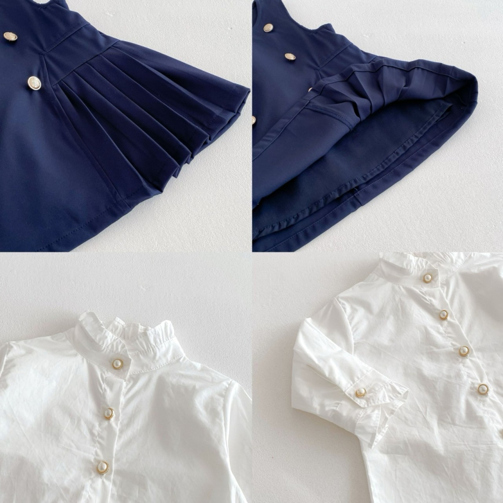 學院風連身裙 童裝 女童洋裝 女寶洋裝 寶寶洋裝 兒童洋裝 女童裙子 女寶裙子 寶寶裙子 兒童裙子-細節圖6