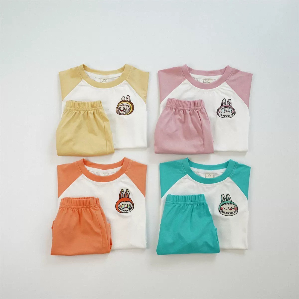 刺繡兔兔休閒套裝 童裝 兒童套裝 寶寶套裝 休閒套裝 男童套裝 女童套裝 女寶套裝 男寶套裝-細節圖2