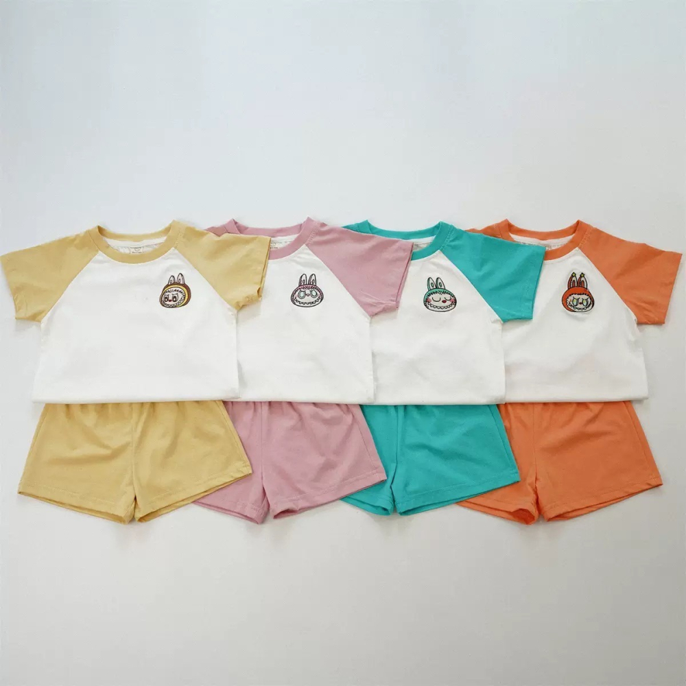 刺繡兔兔休閒套裝 童裝 兒童套裝 寶寶套裝 休閒套裝 男童套裝 女童套裝 女寶套裝 男寶套裝-細節圖3